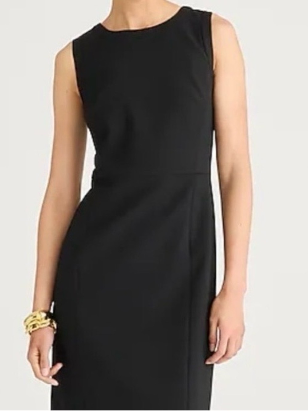 J. Crew Black Sheath Dress Four-Season Stretch Size 8 Tall NWT